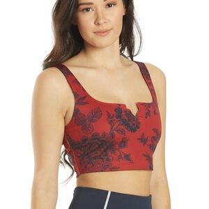 NWOT Free People Ashford Lose Control Burgundy Combo Bra Size Small